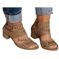 Wazshop ženska haljina sandala dame gladijator blok pete za gležnjeve cipele