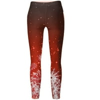 Ženske Joggers za trčanje narančaste trenirke Ženske dnevne hlače s božićnim printom široke duge hlače srednjeg