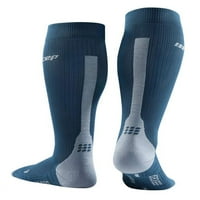 Ženske kompresijske čarape za trčanje – 9.0, plavo-sive čarape za trčanje