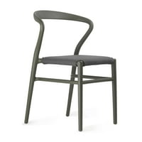 Tapecirana tapecirana stolica za blagovanje, Glavna boja: vapno, glavni materijal: plastika