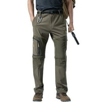 Rasprodaja muških hlača muške rastezljive penjačke brzosušeće odvojive hlače s više džepova u zelenoj boji 911449