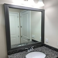 Zidno ogledalo u tamno sivom okviru, pravokutno toaletno ogledalo, različitih veličina