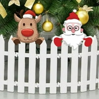 Božićni ukras ograde be blagdanski Dekor Slatka plastična ograda Djeda Mraza ukras za zavirivanje vrtna ograda