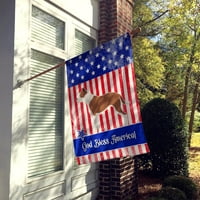 8406 $ Pit Bull terijer Američka zastava platno za dom velika, višebojna
