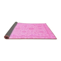 Tradicionalne prostirke za sobe u pravokutnom orijentalnom stilu u ružičastoj boji, 5' 7'
