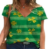 Ženska majica s printom lišća, labavi ljetni vrhovi, ženska ležerna majica Na plaži u stilu