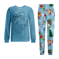 Obiteljska božićna pidžama, Set odjeće za spavanje s printom čudovišta iz crtića, veličine za bebe, djecu, odrasle,