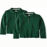 Školska uniforma za djevojčice, interlock polo majica dugih rukava, set od 4-18 veličina
