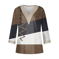 Ljetni vrhovi za žene, modne majice s izrezom u obliku slova u, Ležerne čipkaste elegantne tunike, bluze u obliku