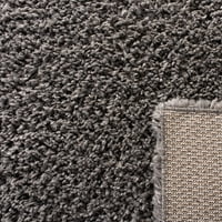 Jednobojni plišani tepih od paperja, 8' 10'siva