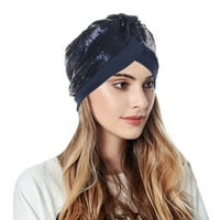 Dyfzdhu žene turban hatbow šljokice za kosu za glavu za glavu omota