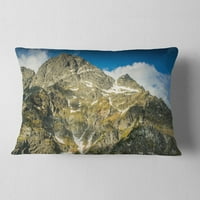 Dizajnički Rocky Summit u planinama Tatra - Suvremeni pejzažni tiskani jastuk za bacanje - 12x20