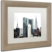 Zaštitni znak likovne umjetnosti New York Architecture Canvas Art by Philippe Hugonnard, White Matte, okvir breze