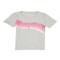 Athletic Works Girls 'Grafička majica s kratkim rukavima, veličine 4- & Plus