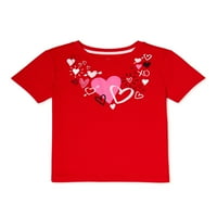Grafička majica za Valentinovo za djevojke, veličine 4-18