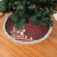 Božićna čipkasta suknja od božićnog drvca s resama, promjer suknje od božićnog drvca, božićni ukras balona u obliku