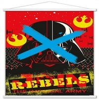 Zidni plakat Ratovi zvijezda: Saga-Rebel Vader u drvenom magnetskom okviru, 22.37534