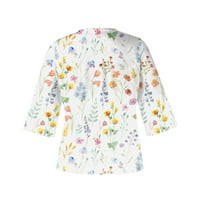 Plus-size bluze za žene jesenske Ležerne bluze s cvjetnim printom u obliku slova B, široka bluza, pulover, tunika,