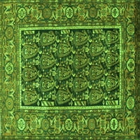 Tradicionalni pravokutni perzijski tepisi u zelenoj boji tvrtke, 4' 6'