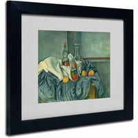 Zaštitni znak mumbo boca od mente ulje na platnu Paul Cezanne, crni okvir