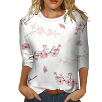 Ženske košulje u A-listi, Zima-Jesen, ležerni vrhovi dugih rukava, ljetne majice s okruglim vratom s rukavima
