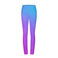 Ženske rastezljive joga gamaše visokog struka u boji gradijenta za mršavljenje sportske hlače za vježbanje u punoj