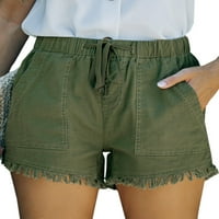 Wooving žene ljetne plaže kratke hlače Bermuda kratke vruće hlače Stretch Mini gaćice dame visokog struka sa dnevnim
