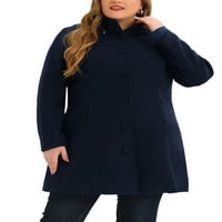 Jedinstveni prijedlozi Ženski rov Plus size, jednoredni kaput s odvojivom kapuljačom