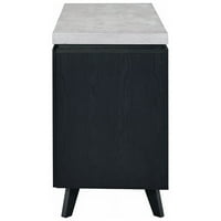 Konzolni stol u betonu i crnoj boji