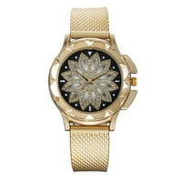 Najnoviji Ženski sat s čeličnim remenom za odrasle zlato