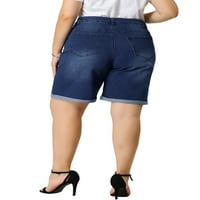 Jedinstvene ponude ženske plus traperice povremene džepove s kosama isprane traper kratke hlače