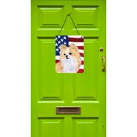 Caroline's Treasures SS4229DS USA Američku zastavu s printevima Chihuahua na zidu ili vrata, 12x16, višebojne