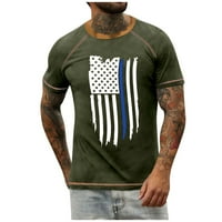 Muška Raglan majica s kratkim rukavima s okruglim vratom, majica s printom Dana neovisnosti za muškarce